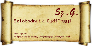 Szlobodnyik Gyöngyi névjegykártya