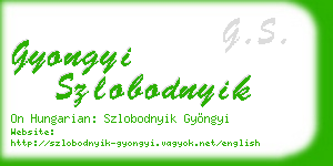 gyongyi szlobodnyik business card