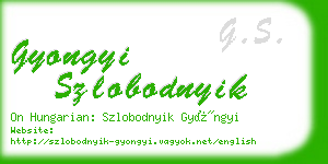 gyongyi szlobodnyik business card